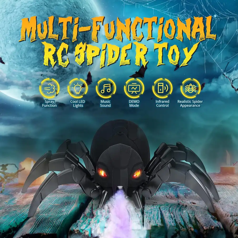 DEERC RC Spider with Mist & Lights image 2