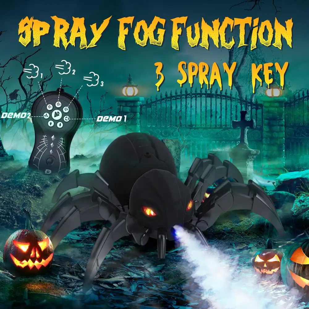 DEERC RC Spider with Mist & Lights image 3