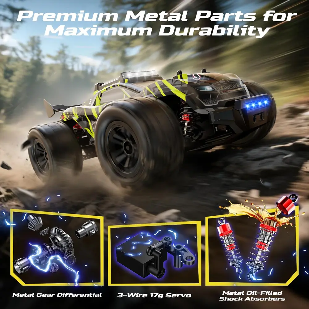 DEERC 1611 Brushless RC Truck image 3