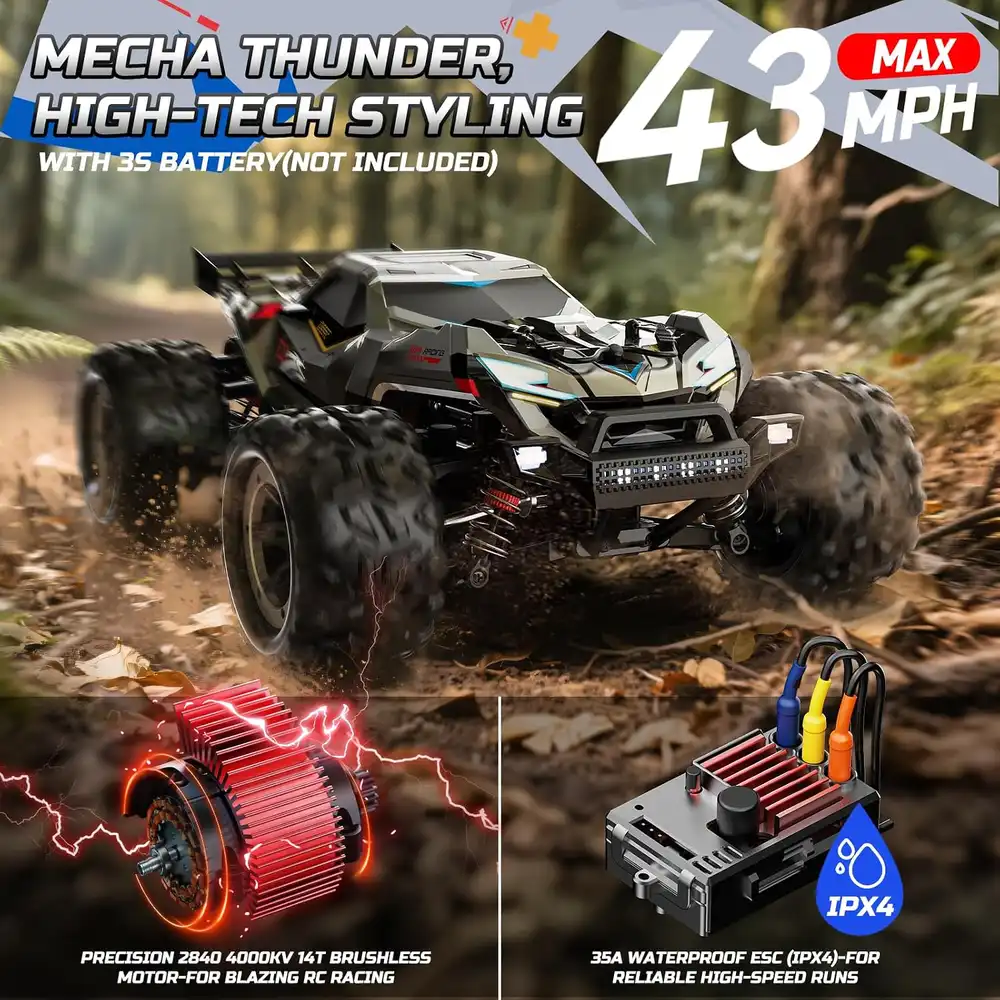 DEERC 308E Brushless RC Truck image 2