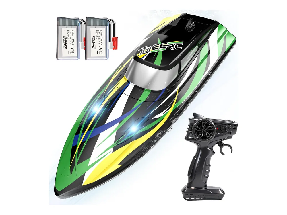 DEERC TX626 RC Racing Boat — Green